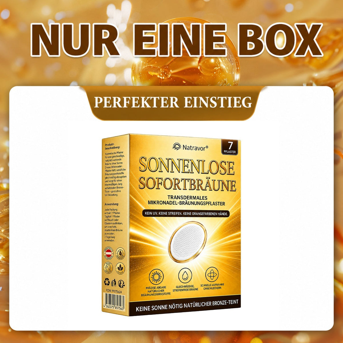 💫𝗡𝗮𝘁𝗿𝗮𝘃𝗼𝗿® Mikronadel-Bräunungspflaster: Natürlicher Bronze-Glow ohne UV & DHA