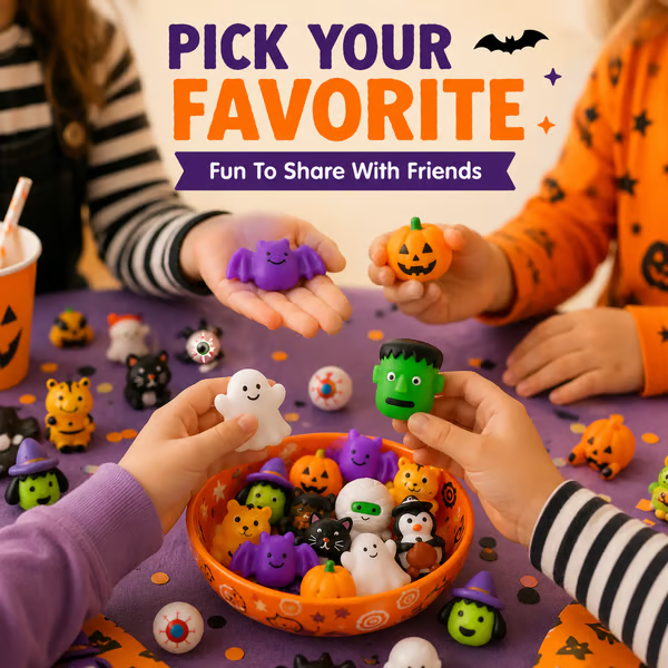 50PCS Halloween Mochi Squishy Toys