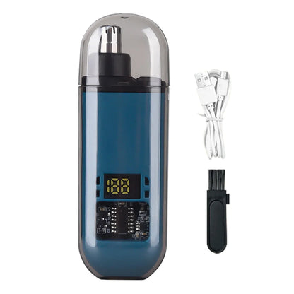 Portable Mini LED Display Nasal Hair Trimmer with Type-C Charging Versatile Compact Personal Grooming Tool