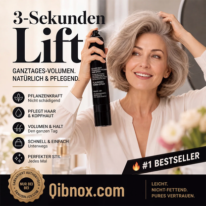 🔥 Volumen- & Fixierspray mit Pfirsichduft – Leichtes, schwungvolles Haar & langanhaltender Halt ✨