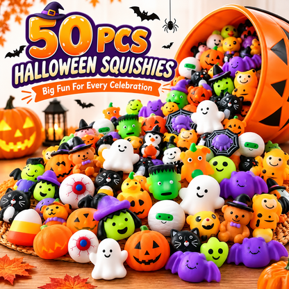 50PCS Halloween Mochi Squishy Toys