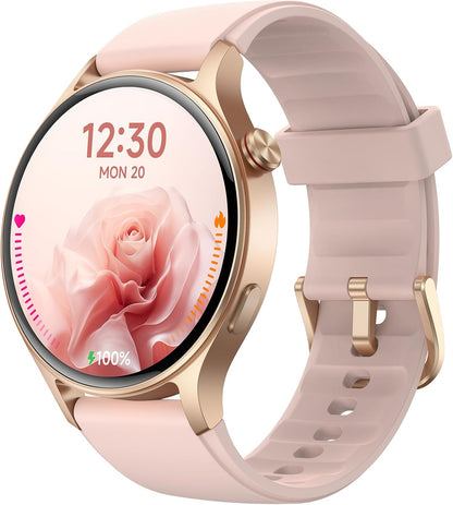 Women Smart Watch: 1.3" AMOLED CallAnswer, Heart Rate/SpO2, 3ATMWaterproof, Sleep Tracker