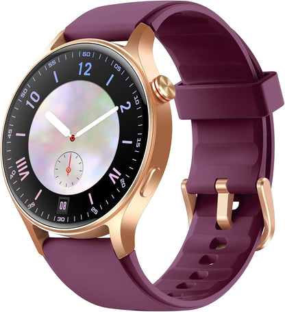 Women Smart Watch: 1.3" AMOLED CallAnswer, Heart Rate/SpO2, 3ATMWaterproof, Sleep Tracker