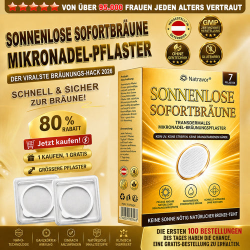 💫𝗡𝗮𝘁𝗿𝗮𝘃𝗼𝗿® Mikronadel-Bräunungspflaster: Natürlicher Bronze-Glow ohne UV & DHA