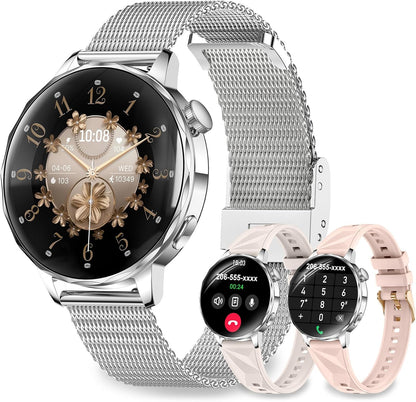 Women Smart Watch: 1.27" Call AnswerIP68 Fitness Tracker (Black)