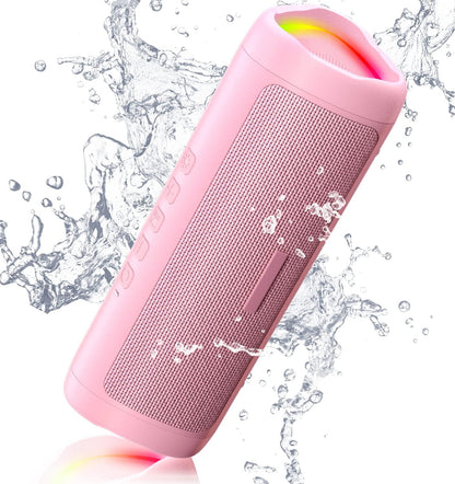 Bluetooth Speaker with HD Sound. Portable Wireless. IPX5 Waterproof. Up to 24H Playtime. TWS Pairing. BT5.3. for Home/Party/Outdoor/Beach. Electronic Gadgets. Birthday Gift (Black)