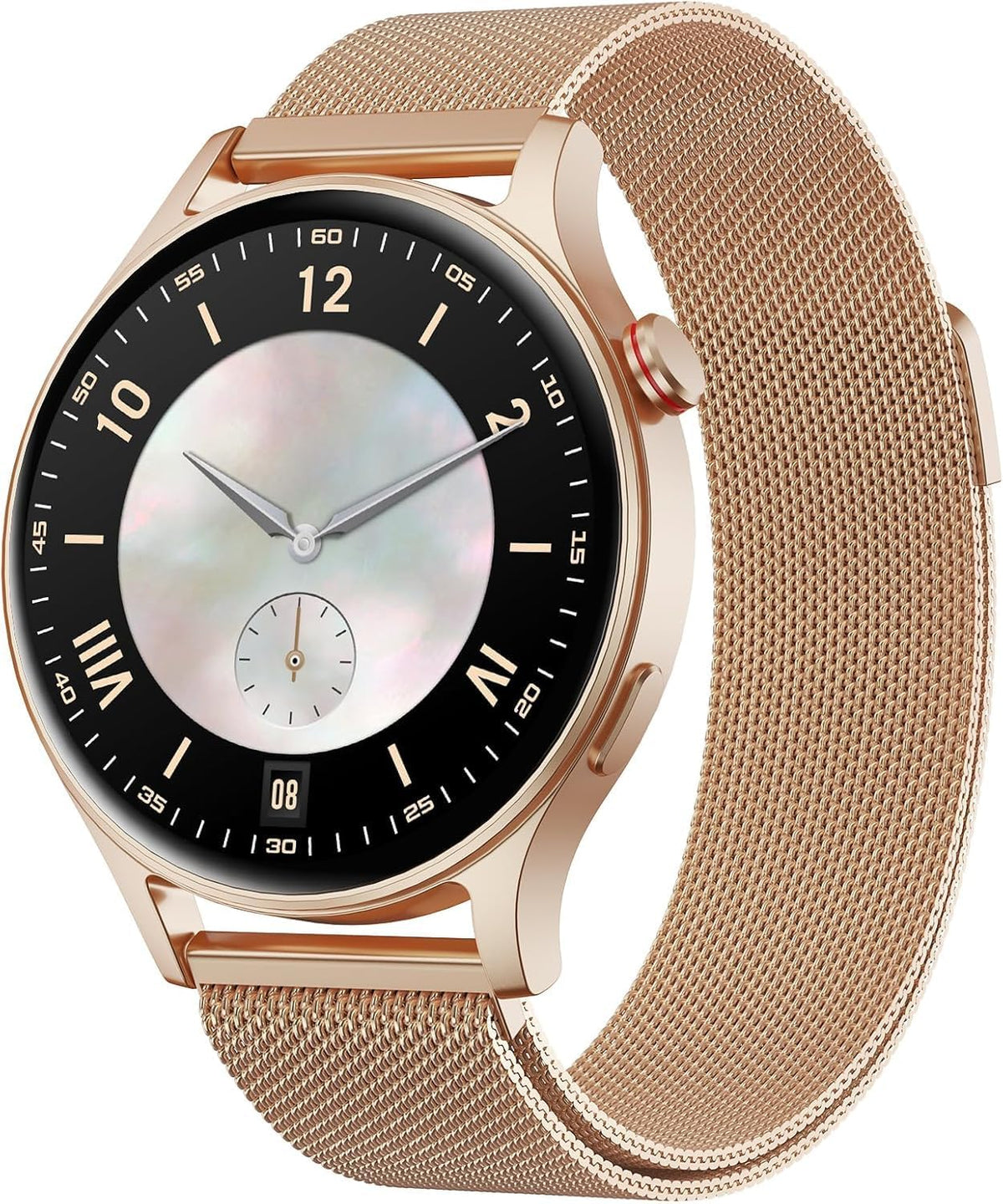 Women Smart Watch: 1.3" AMOLED CallAnswer, Heart Rate/SpO2, 3ATMWaterproof, Sleep Tracker