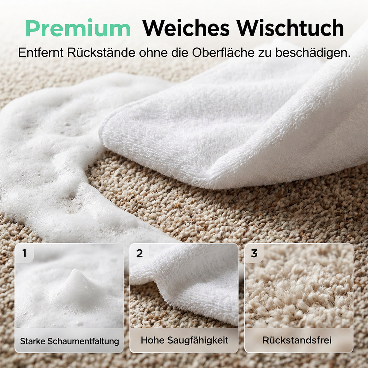Wasserloser Textil-Reinigungsschaum – Entfernt Flecken schnell & gründlich